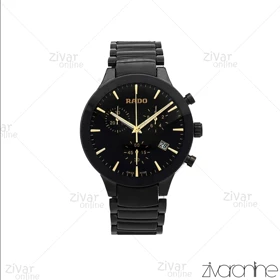 ساعت رادو مردانه سه موتوره مشکی عقربه طلایی 106935