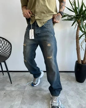 شلوار نیم بگ کثیفشور زاپ‌دار RAG&BONE
