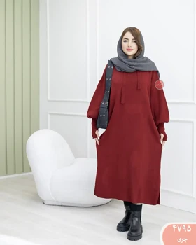 پیراهن بافت کلاه دار 4795