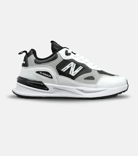 کفش کتانی مردانه سفید مشکی طوسی NEW BALANCE yg niubailun