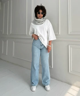 شلوار نیم بگ جین