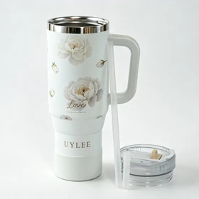 تراول ماگ 1200 طرحدار AMSZM (سفید)