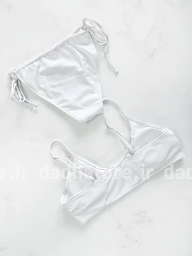 بیکینی کاپ متحرک ساده سفید