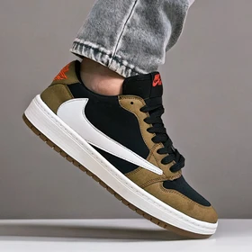 نایک ایر جردن 1 بدون ساق تراویس اسکات موکا (Nike Air Jordan 1 Low Travis Scott )
