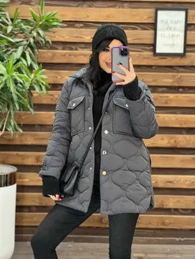 کاپشن دوخت گلدونی آستین گت