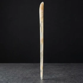 کانزاشی مو زنانه رزینی شفاف شیری با طراحی ساده و کشیده مینیمال لوکس مدل الیا