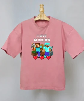 تیشرت لش مردانه و زنانه گیم مدل ماینکرافت