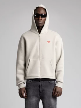 سویشرت تمام زیپ کراپ طوسی مینت / برند کچ ترکیه Catch