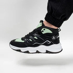 نیم بوت اسپرت مردانه مدل جردن رنگ مشکی سبز کد 8702