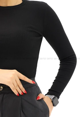 بلوز کبریتی کشی یقه گردکد1004374