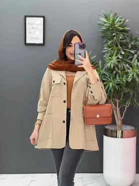 مانتو لینن سه جیب آستین پیله