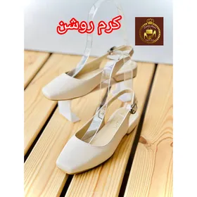 صندل پشت‌باز رکابدار زنانه دخترانه خوکی مربع