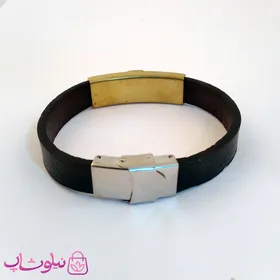 دستبند چرمی و استیل مردانه ورساچه
