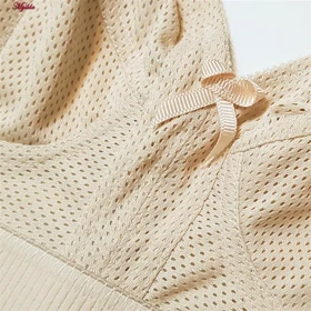 سوتین زنانه سه تیکه زنبوری مدل بدون فنر کرم لین کد 4680-412