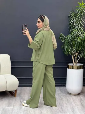 ست مانتو و شلوار سه دکمه آلیس