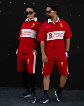 کیت باشگاهی ست تیشرت شلوارک لیورپول پارچه دورس ماکان