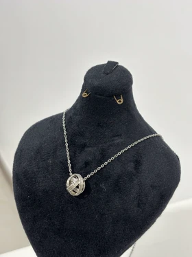 گردنبند نقره زنانه طرح کلاف نخ 995