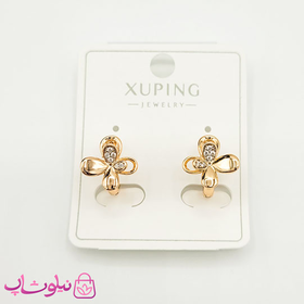 گوشواره حلقه‌ای دخترانه ژوپینگ مدل گل