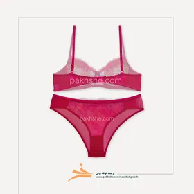 ست سرخابی فانتزی فنردار برند نوشه پوش