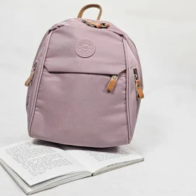 کوله پشتی برزنتی طنین (صورتی چرک)