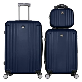 مجموعه 2 عددی چمدان MR مدل کیان به همراه کیف لوازم آرایشی (سرمه‌ای)