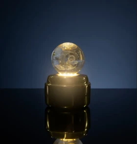 چراغ خواب گوی کریستال طرحدار/ گردان / سایز کوچک