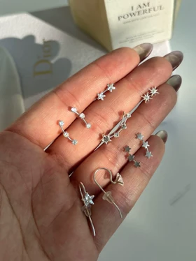 کالکشن گوشواره ستاره نقره