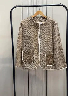 پالتو پاییزه کرم قهوه ای