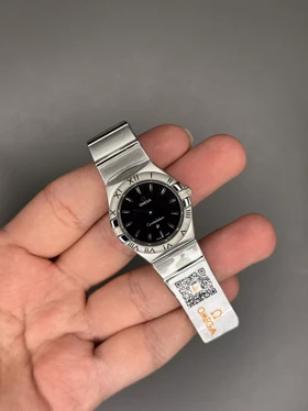 ساعت مچی امگا کانستلیشن بند سیلور صفحه مشکی Omega Constellation