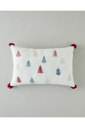 روکش کوسن تزئینی گلدوزی English Home مدل PineJoy 33 × 49 و 33 × 55 - شیری