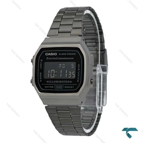 ساعت کاسیو نوستالژی A168 مردانه دودی Casio-7381-G
