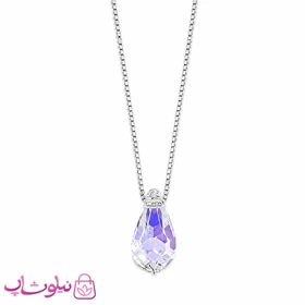 گردنبند نقره سواروسکی دخترانه ظریف مدل اشک وزن 1/900 گرم کد 1700