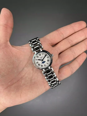 ساعت مچی لونژین سیلور صفحه سفید اعداد یونانی Longines