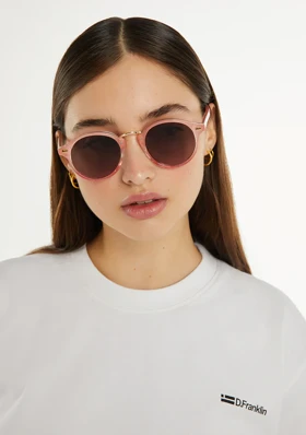 عینک آفتابی دی فرانکلین مدل D.franklin Roller Round V2 Peach / Brown