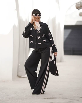 ست شومیز شلوار مدل پاپیونی