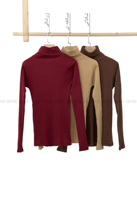 بلوز راه راه یقه اسکی کد1005015