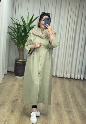 مانتو بلند کمر گت کتیبه کد 2144