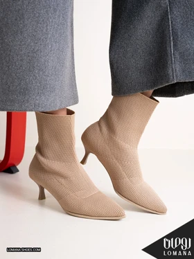 نیم بوت پاشنه بافتی کشی لومانا - کد 2518