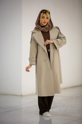 بارانی بلند کاملیا New (کرم روشن)