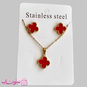 نیم ست زنانه مدل ونکلیف قرمز کد 1691