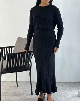 ست پلیور و دامن بافت کد 5374