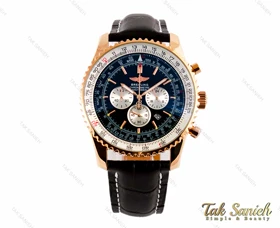 ساعت خلبانی برایتلینگ مردانه رزگلد مشکی Breitling-3124-G