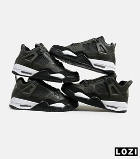 کتانی ساق‌دار زنانه و مردانه سبز زیتونی Nike air jordan 4