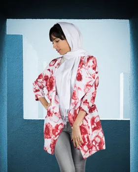 مانتو گل‌دار کوتاه زنانه