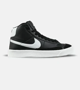 کفش کتانی ساق‌دار مردانه و زنانه مشکی سفید Nike Blazer Low 77