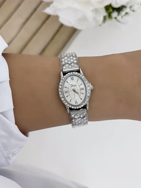 ساعت زنانه طرح نقره نگینی 942