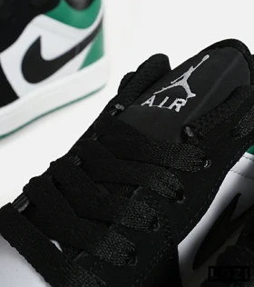 کفش کتانی مردانه سفید مشکی سبز نایک NIKE jordan 1