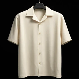 پیراهن مازراتی کرم لش کپ باکسی پارچه عالی