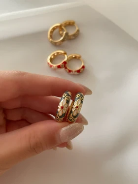 گوشواره های رنگی میناکاری ysx