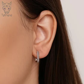 گوشواره ژوپینگ حلقه‌ای سیمپل لاکچری